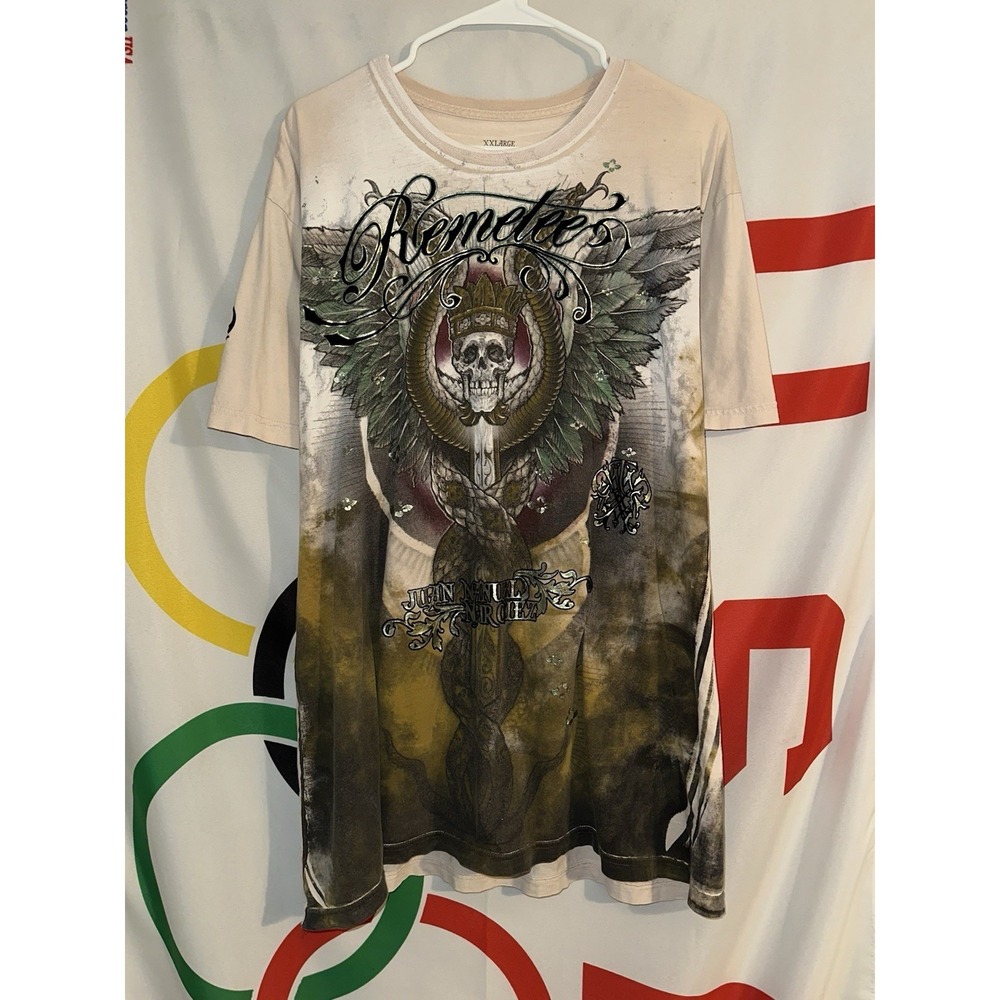 Vintage Y2K Remetee T Shirt 2XL Skull Grunge Graphic Tee